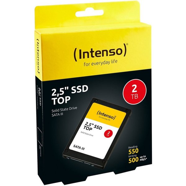 Intenso SSD interne Festplatte Top High-Speed 3D-Nand 2,5 Zoll 2TB SATA III interne SSD