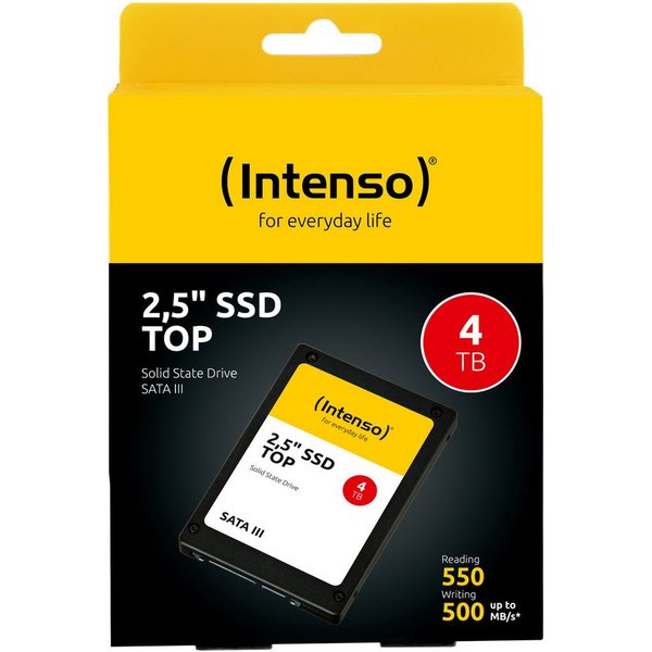 Intenso SSD interne Festplatte Top High-Speed 3D-Nand 2,5 Zoll 4TB SATA III interne SSHD-Hybrid-Festplatte