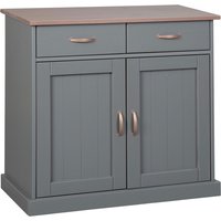 INTER LINK Buffet/Kommode Westerland (Mit 2 Schubladen & 2 Drehtüren, Grau)