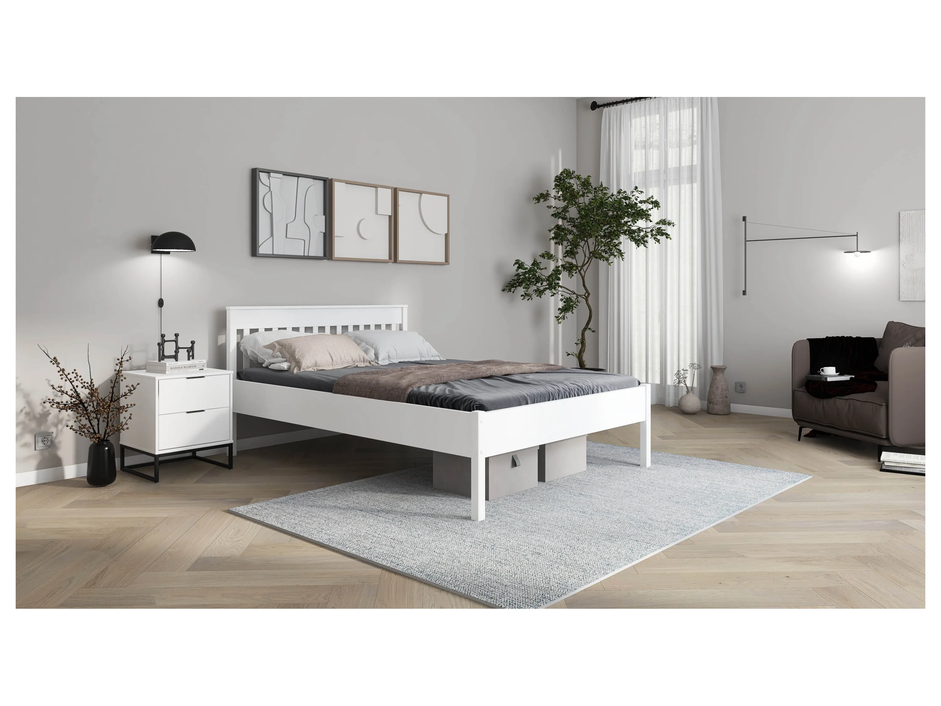 INTER LINK Doppelbett »Chilly Home«, aus hochwertigem Massivholz (180 x 200 cm) – Bild 2 von 4