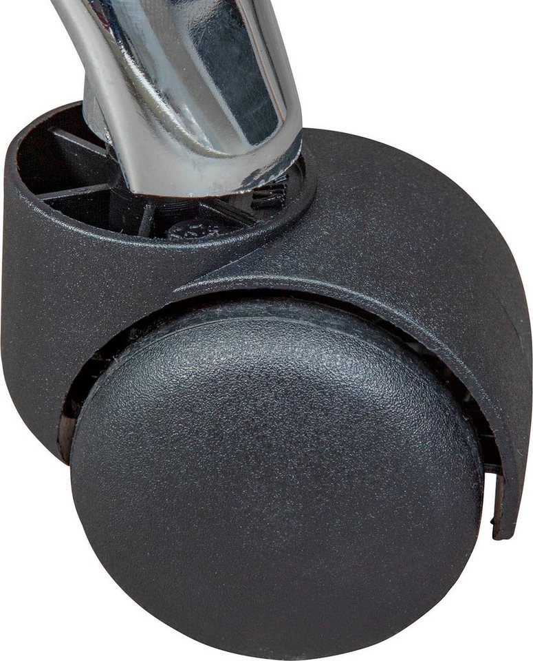 Inter Link Drehstuhl Asra Drehhocker auf Rollen, 360° PU Sitz, Arbeitshocker, Praxishocker mit Metall Fußkreuz, BxTxH: 34 x 34 x 52 cm – Bild 5 von 5