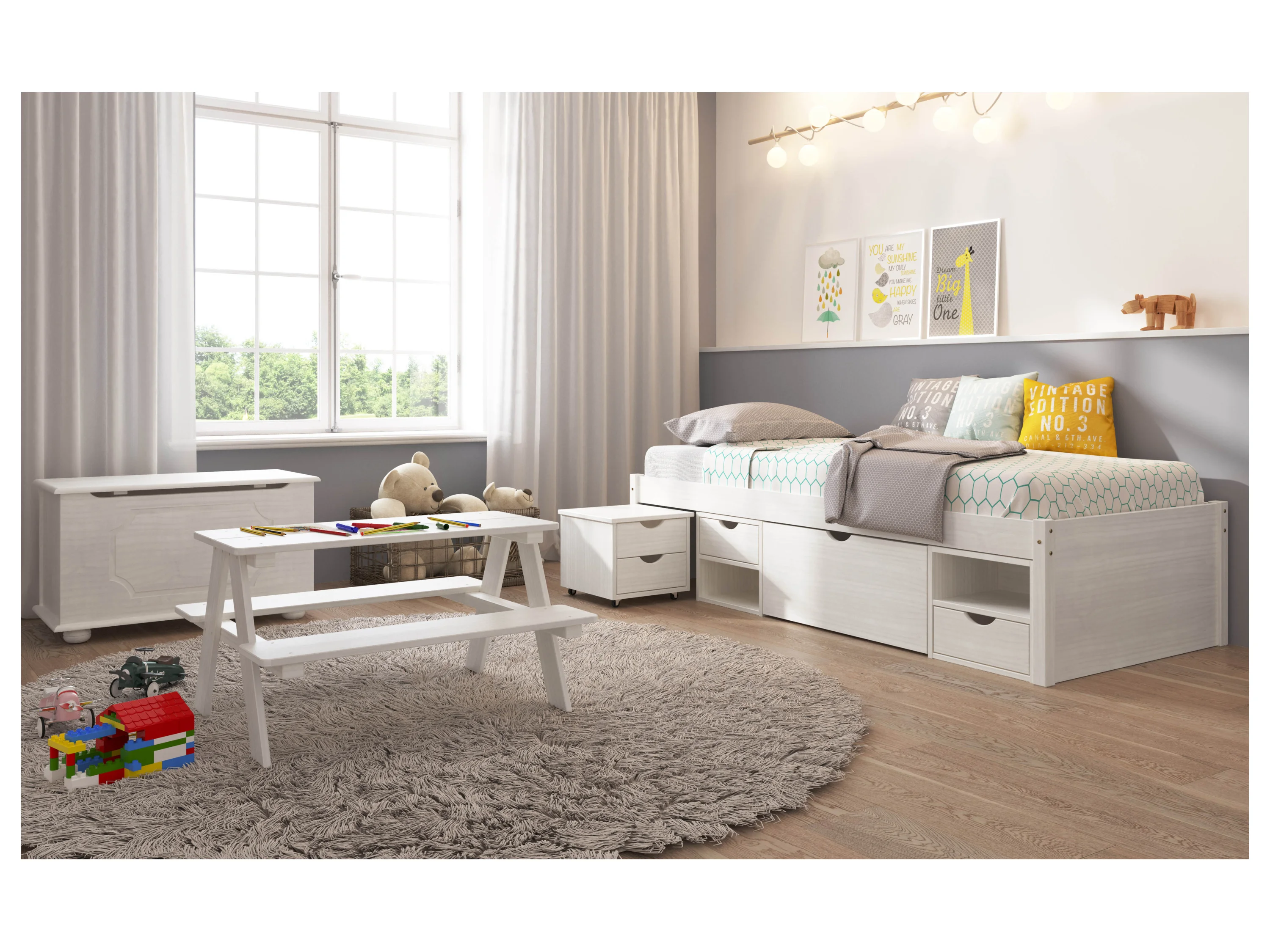 INTER LINK Funktionsbett Claas/Till (Weiß - Till, 90x200) – Bild 3 von 4
