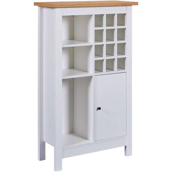 Inter Link Highboard Enoli, mit 12 Flaschenfächern & Stauraum, Hochschrank, modern (1 St), Hochkommode, Weinschrank, Weinregal, BxTxH: ca. 76,8 x 33 x 124,4 cm