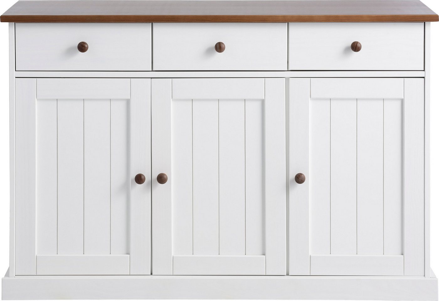 Inter Link Kommode Westerland Kiefer Massivholz, FSC, Sideboard, Anrichte im Landhausstil, BxTxH: 131 x 45 x 86 cm – Bild 4 von 5