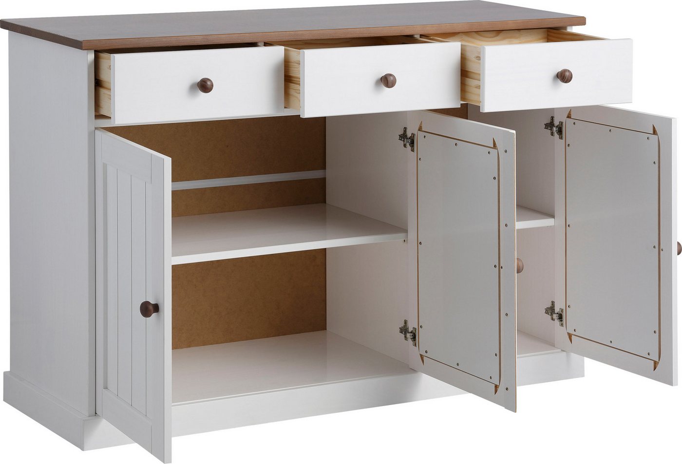 Inter Link Kommode Westerland Kiefer Massivholz, FSC, Sideboard, Anrichte im Landhausstil, BxTxH: 131 x 45 x 86 cm – Bild 5 von 5