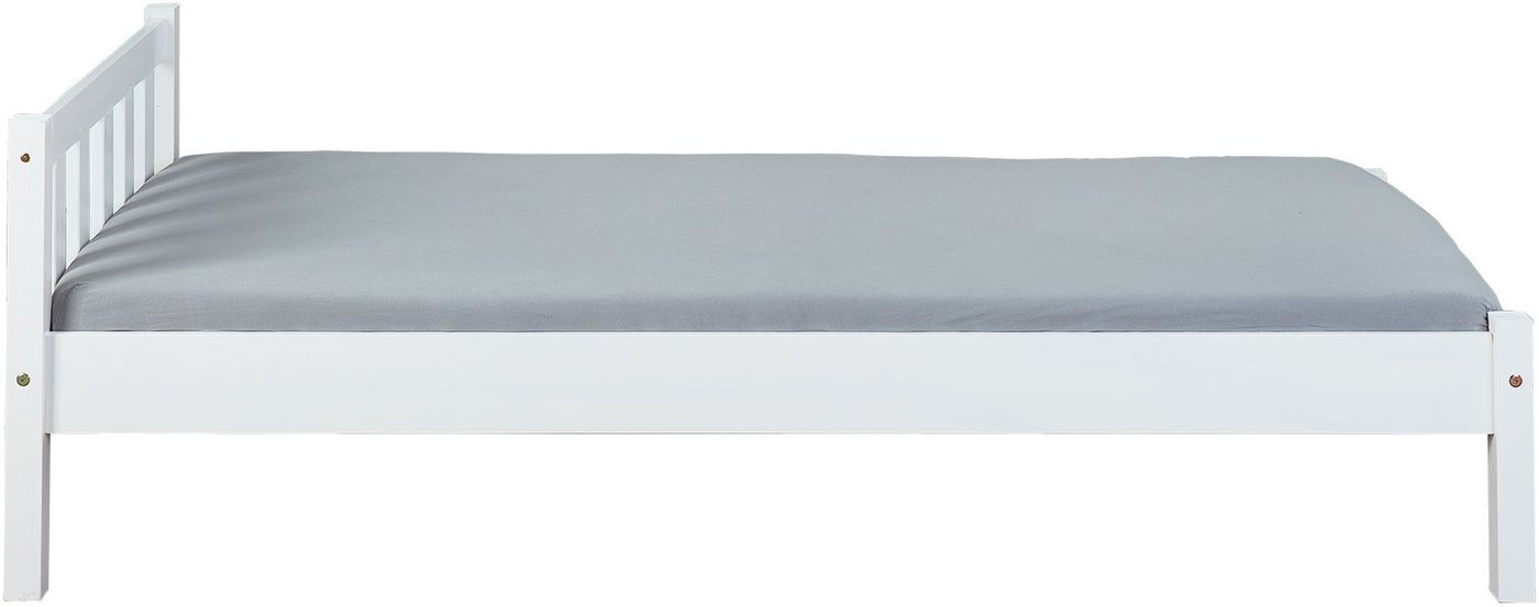 Inter Link Massivholzbett Vilmar, Einzelbett, Doppelbett, Gästebett, Jugendbett, Kiefer Massiv, ohne Lattenrost, 90/140 x 200 cm – Bild 3 von 4