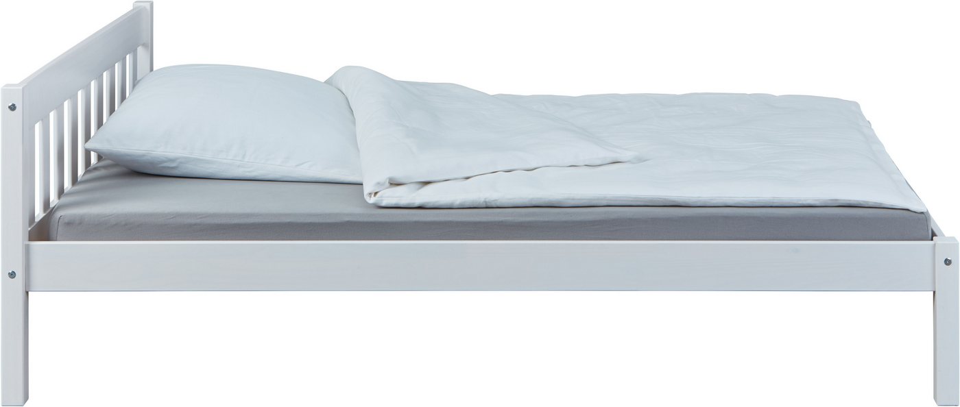 Inter Link Massivholzbett Vilmar, Einzelbett, Doppelbett, Gästebett, Jugendbett, Kiefer Massiv, ohne Lattenrost, 90/140 x 200 cm – Bild 3 von 5