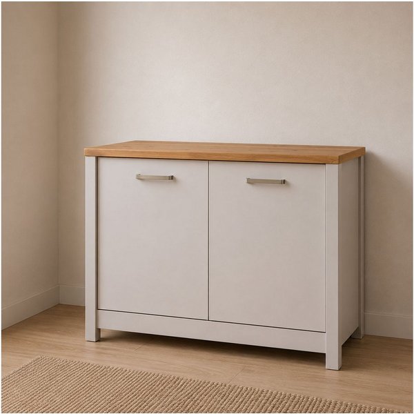 Inter Link Spülenschrank Pienza, Küchenschrank, Spülenunterschrank, HPL-Arbeitsplatte (1-St) Für Spüle & Spülmaschine, Soft-Close, Füße höhenverstellbar, 130x60