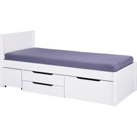 Inter Link Stauraumbett Efetivo, inkl. Nachtkommode, Einzelbett, Doppelbett, Massivholz, Bett mit Stauraum, inkl. Lattenrost, 90/140/160/180x200 cm
