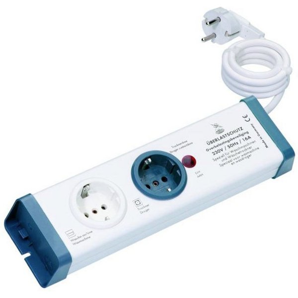 interBär interBär 8110-001.01 Steckdosenleiste 2fach Weiß, Blau Schutzkontakt 1 Steckdosenleiste (Kabellänge 1.50 m)