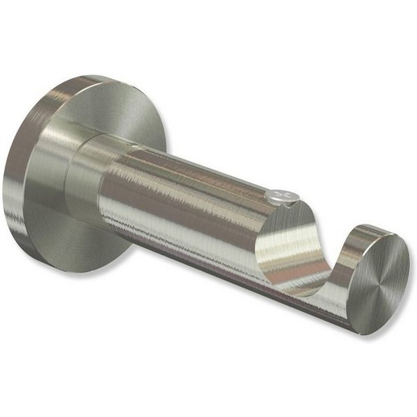 INTERDECO Gardinenstangenhalter Platon 1-läufig, für 20 mm Ø Gardinenstangen, (Stück, 2-St., Edelstahl-Optik), Metall