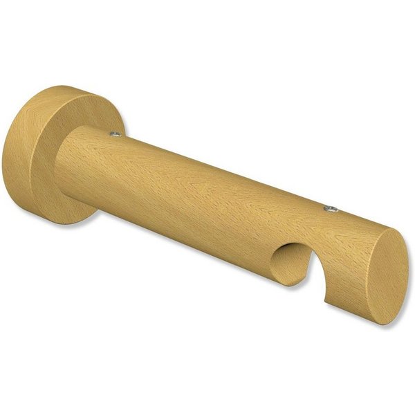 INTERDECO Gardinenstangenhalter Talent 1-läufig, für 20 mm Ø Innenlauf-Gardinenstangen, (Stück, 2-St., Buche lackiert), Holz