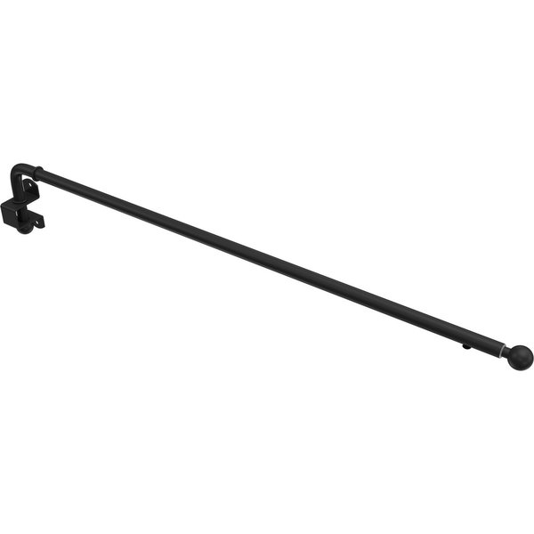 INTERDECO Schwenkstange Cassina, ausziehbar, Wandmontage, Metall, Schwarz, 13/9