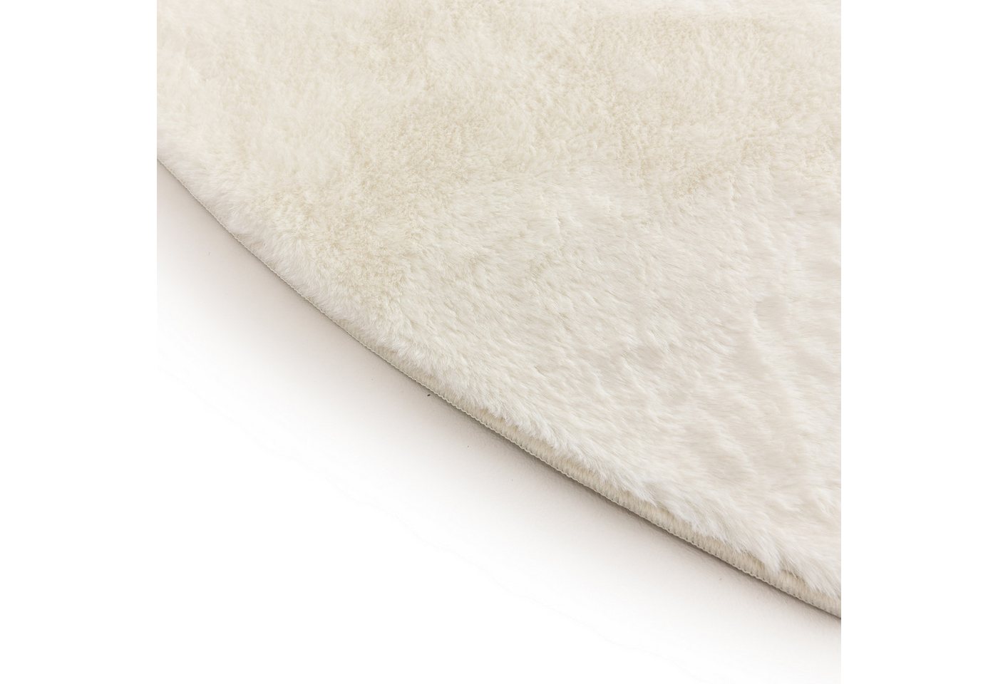 Interiyou Fellteppich Fargo, Rund, Höhe: 11 mm, Teppich Wohnzimmer, waschbar, pflegeleicht, Anti-Rutsch-Rückseite – Bild 4 von 5