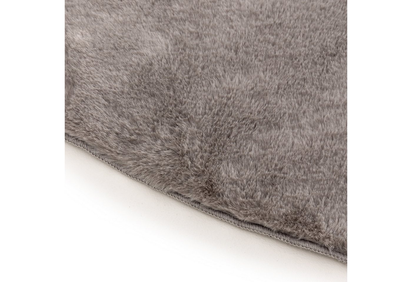 Interiyou Fellteppich Fargo, Rund, Höhe: 11 mm, Teppich Wohnzimmer, waschbar, pflegeleicht, Anti-Rutsch-Rückseite – Bild 4 von 5