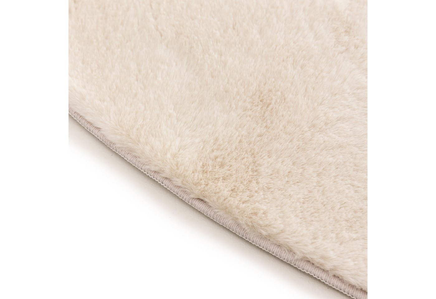 Interiyou Fellteppich Fargo, Rund, Höhe: 11 mm, Teppich Wohnzimmer, waschbar, pflegeleicht, Anti-Rutsch-Rückseite – Bild 4 von 5