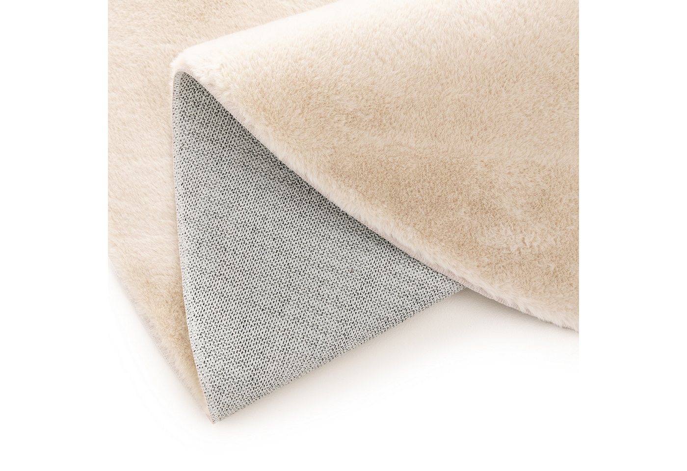Interiyou Fellteppich Fargo, Rund, Höhe: 11 mm, Teppich Wohnzimmer, waschbar, pflegeleicht, Anti-Rutsch-Rückseite – Bild 5 von 5