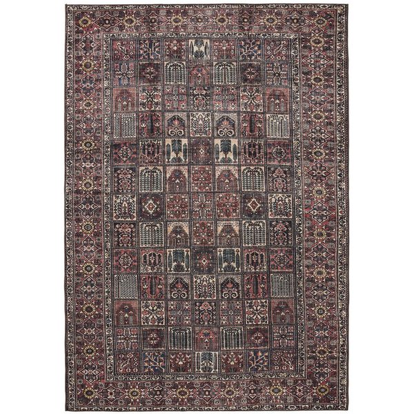 Interiyou Teppich Gent, Rechteckig, Höhe: 5 mm, Vintage Kurzflor für Wohnzimmer, Schlafzimmer, waschbar, pflegeleicht