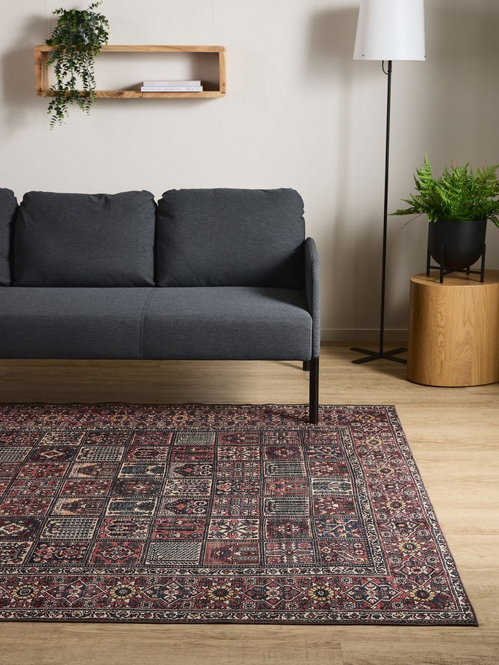 Interiyou Teppich Gent, Rechteckig, Höhe: 5 mm, Vintage Kurzflor für Wohnzimmer, Schlafzimmer, waschbar, pflegeleicht – Bild 2 von 5
