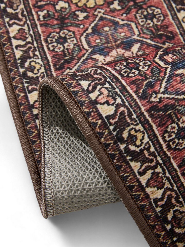 Interiyou Teppich Gent, Rechteckig, Höhe: 5 mm, Vintage Kurzflor für Wohnzimmer, Schlafzimmer, waschbar, pflegeleicht – Bild 4 von 5