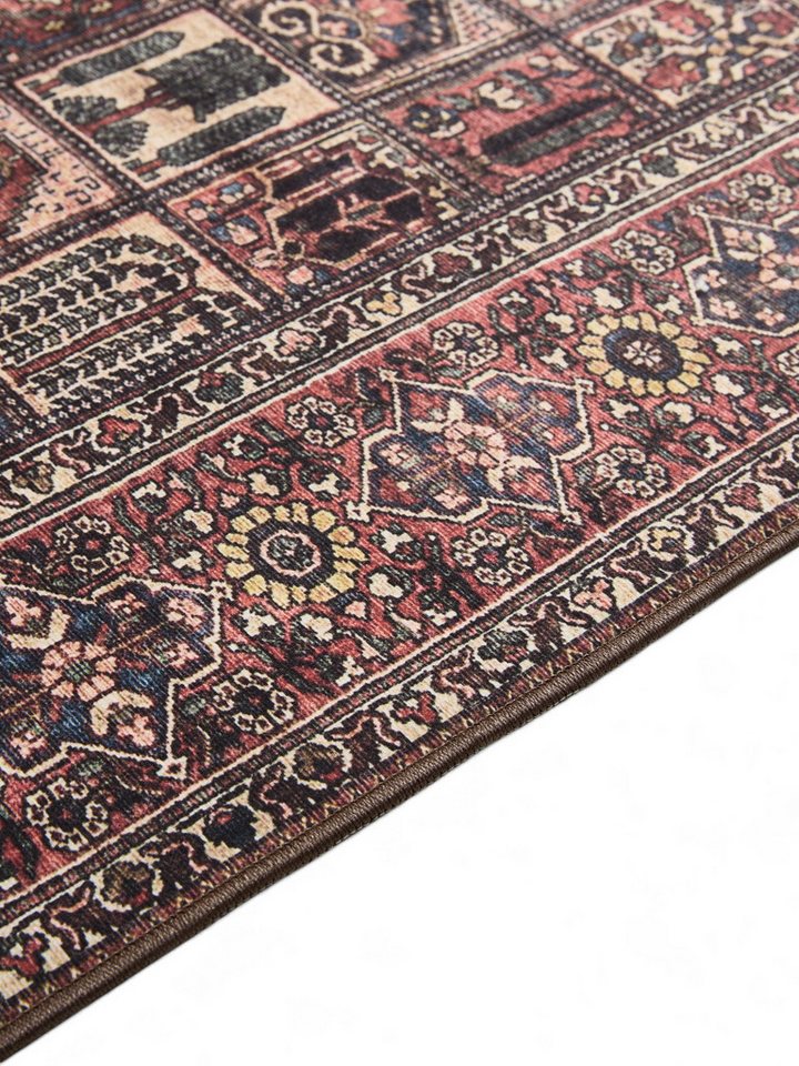 Interiyou Teppich Gent, Rechteckig, Höhe: 5 mm, Vintage Kurzflor für Wohnzimmer, Schlafzimmer, waschbar, pflegeleicht – Bild 5 von 5
