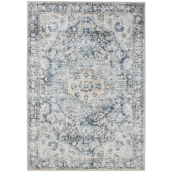 Interiyou Teppich Gent, Rechteckig, Höhe: 5 mm, Vintage Kurzflor für Wohnzimmer, Schlafzimmer, waschbar, pflegeleicht