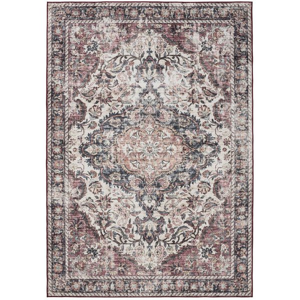 Interiyou Teppich Gent, Rechteckig, Höhe: 5 mm, Vintage Kurzflor für Wohnzimmer, Schlafzimmer, waschbar, pflegeleicht