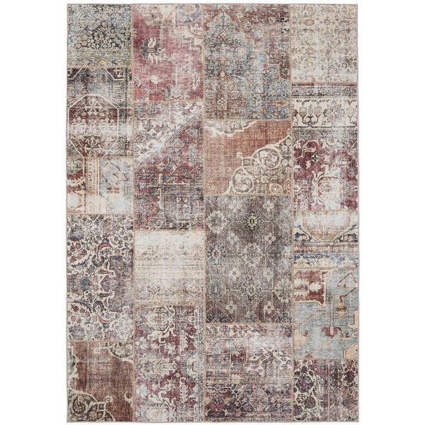 Interiyou Teppich Gent, Rechteckig, Höhe: 5 mm, Vintage Kurzflor für Wohnzimmer, Schlafzimmer, waschbar, pflegeleicht