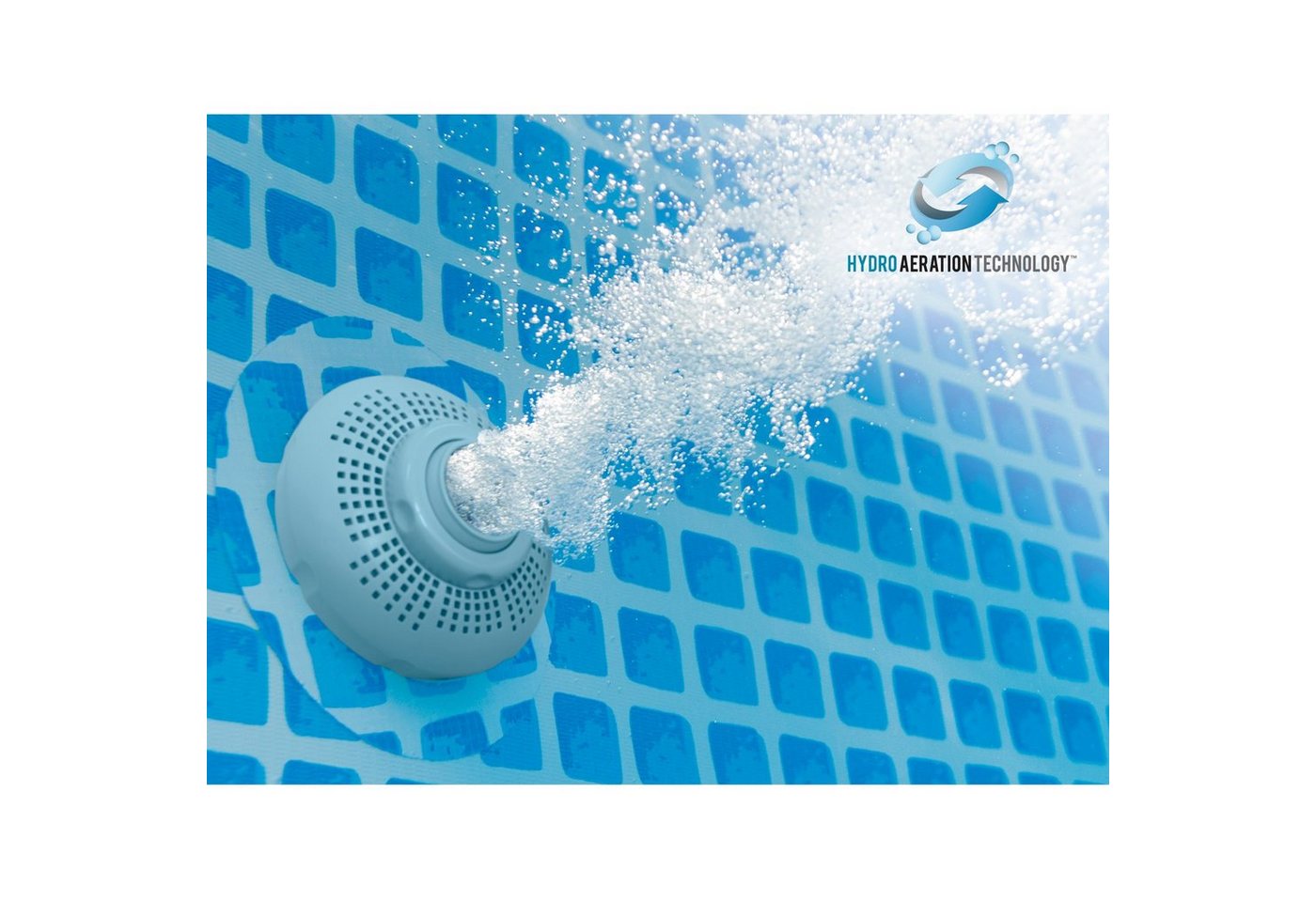 Intex Framepool Set "Prism Quadra II" 400 x 200 x 100 cm, Inkl. Kartuschenfilteranlage, pulverbeschichtete Metall-Seitenstützen – Bild 2 von 3