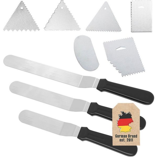 Intirilife Back-Set, (9-tlg), 9-teiliges Back Set mit Küchenschaber Tortenspatel Backen Dekorieren