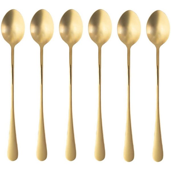 Intirilife Dessertlöffel (6 Stück), 6er Set Löffel Dessertlöffel Kaffee Latte Macchiato Longdrinks