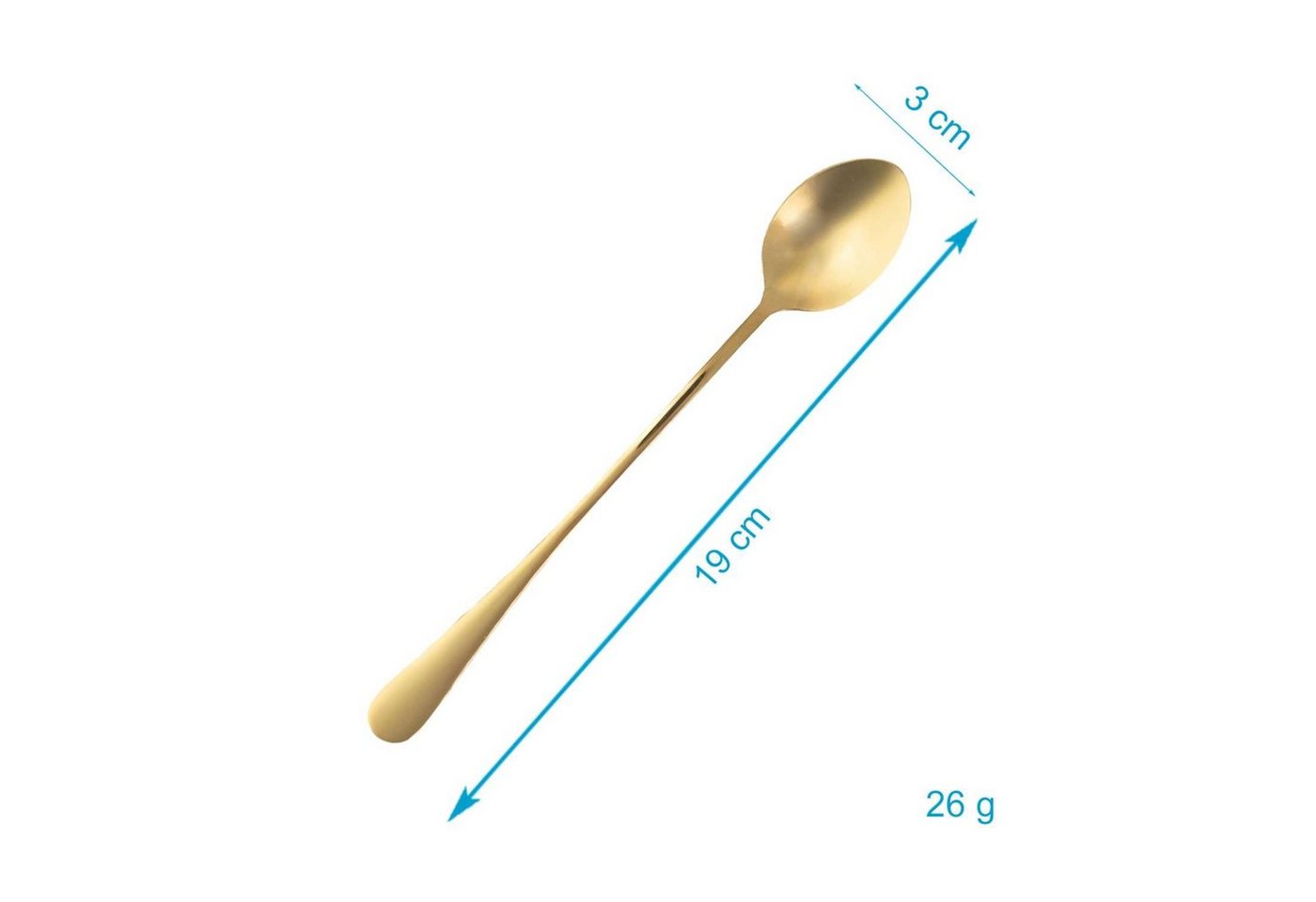 Intirilife Dessertlöffel (6 Stück), 6er Set Löffel Dessertlöffel Kaffee Latte Macchiato Longdrinks – Bild 2 von 5