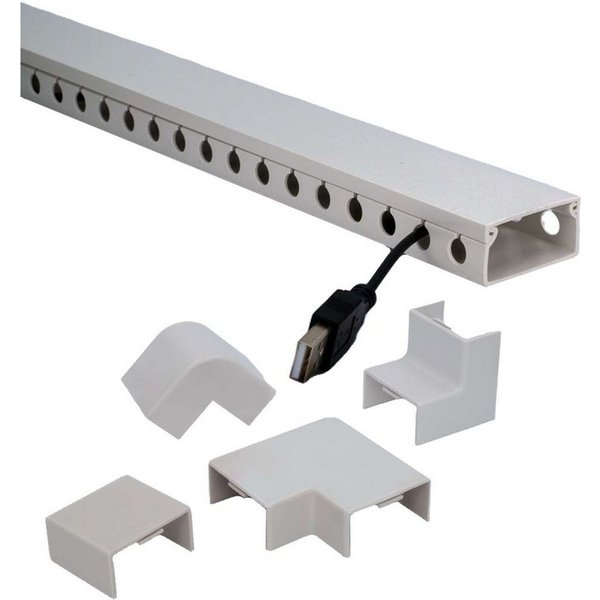 Intirilife Kabelkanal (9-St), 9er-Set Kabelkanäle Kabel-Organizer - 9x Kabelkanal aus PVC