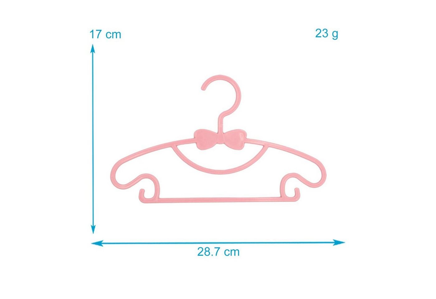 Intirilife Kleiderbügel, (Set, 5-tlg), 5x Kinderkleiderbügel für Kleidung von Babys Kleinkinder – Bild 2 von 5