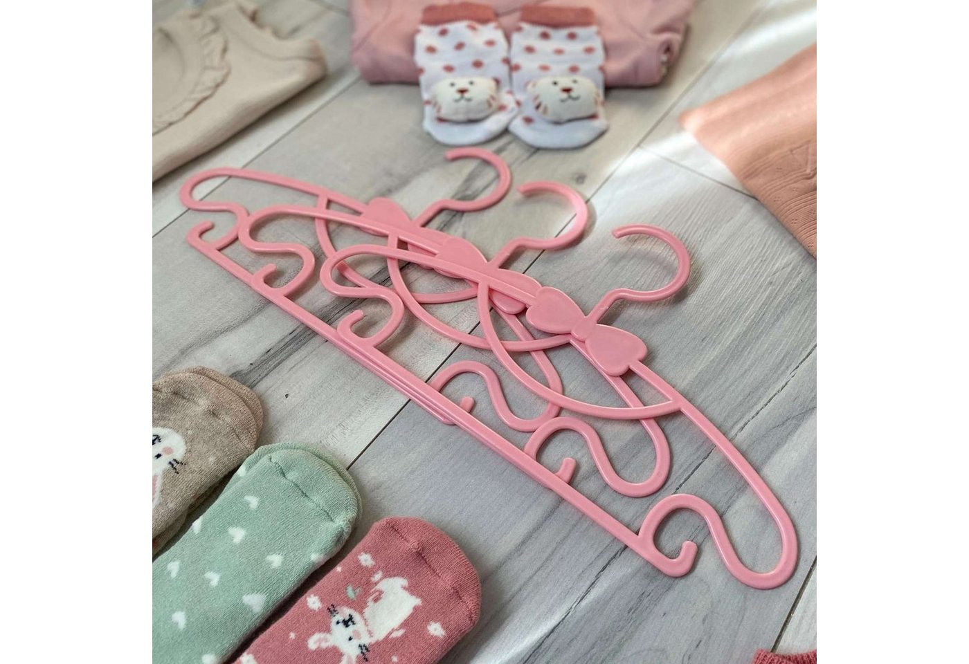 Intirilife Kleiderbügel, (Set, 5-tlg), 5x Kinderkleiderbügel für Kleidung von Babys Kleinkinder – Bild 5 von 5
