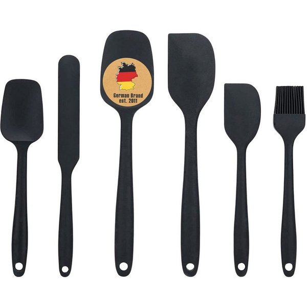 Intirilife Kochbesteck-Set (6-tlg), 6-teiliges Silikon Spaten Antihaft Silikon Spatel Set Backutensilien