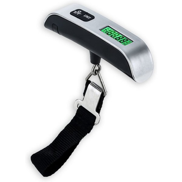 Intirilife Kofferwaage, Tragkraft 50 kg, (1-tlg), Digitale Kofferwaage Elektronische Gepäckwaage Handwaage