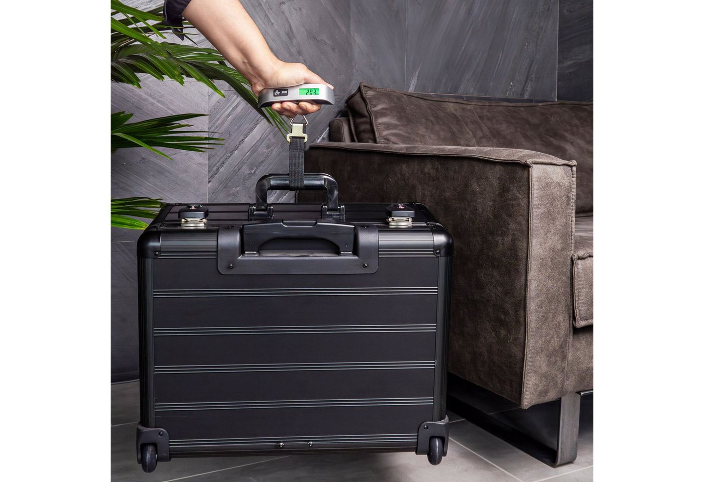 Intirilife Kofferwaage, Tragkraft 50 kg, (1-tlg), Digitale Kofferwaage Elektronische Gepäckwaage Handwaage – Bild 4 von 5
