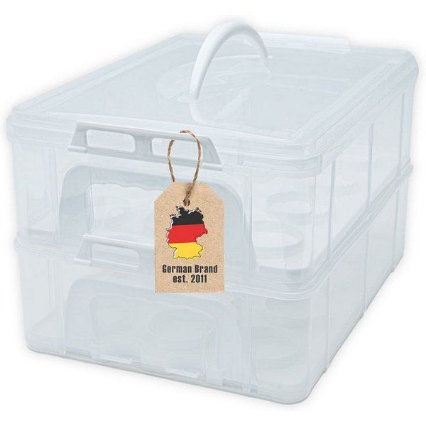 Intirilife Kuchentransportbox, Kunststoff, (1-tlg), Transportbox für Kuchen Cupcakes Transportbehälter für Muffins