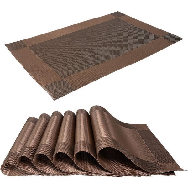 Intirilife Platzset, (Set, 6-St., 6x Platzset), Tischset Tischmatte Untersetzer abwischbar hitzebeständig