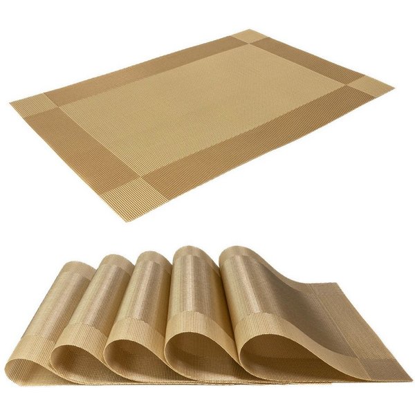 Intirilife Platzset, (Set, 6-St., 6x Platzset), Tischset Tischmatte Untersetzer abwischbar hitzebeständig