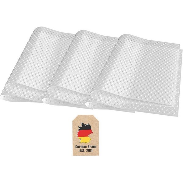 Intirilife Schubladenmatte (6 St), Anti-Bakterielle Kühlschrankmatten 6er-Set transparent 45 x 30 cm