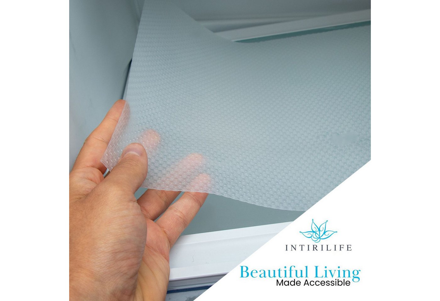 Intirilife Schubladenmatte (6 St), Anti-Bakterielle Kühlschrankmatten 6er-Set transparent 45 x 30 cm – Bild 2 von 5
