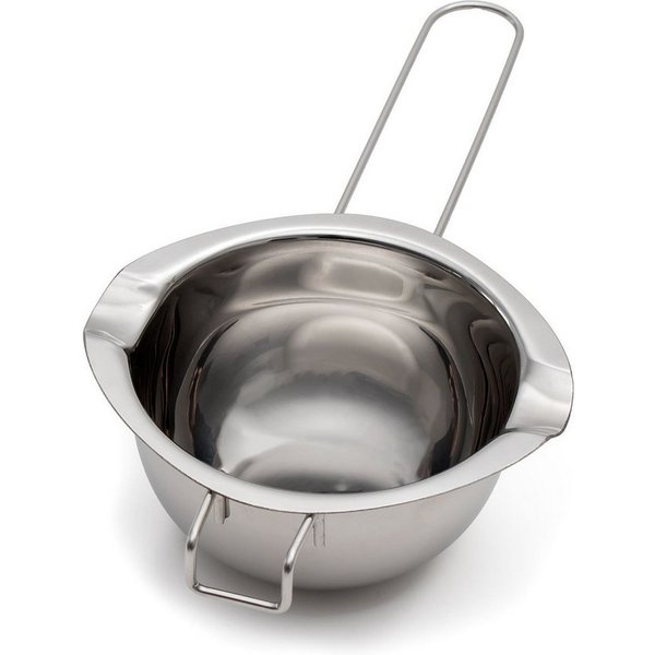 Intirilife Schüssel, Edelstahl, (1-tlg), Schmelztopf Wasserbad Schmelztiegel Schale 390 ml Edelstahl 27x14x6 cm