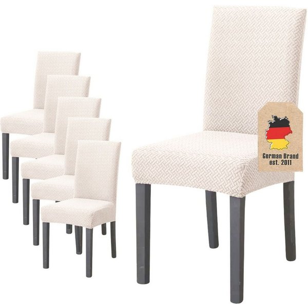 Intirilife Stuhlhusse, Stuhlbezug GEMUSTERT - 38 - 45 cm Sitzfläche und 45 - 65 cm Lehnenhöhe