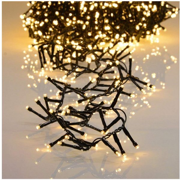INtrenDU LED-Lichterkette Lichterkette warmeiß 1500LED 30m, mit itegriertem Timer, Beleuchtungsprogrammen und Memoryfunktion