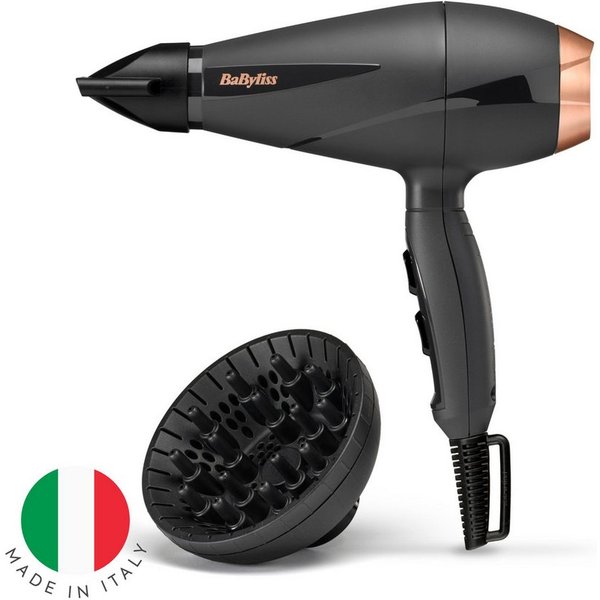 BaByliss Ionic-Haartrockner BaByliss Smooth Pro 2100 Haartrockner, 6709DE, 2100 W, 2100W, Fön mit Ionen-Technologie, Föhn mit Diffusor für Locken