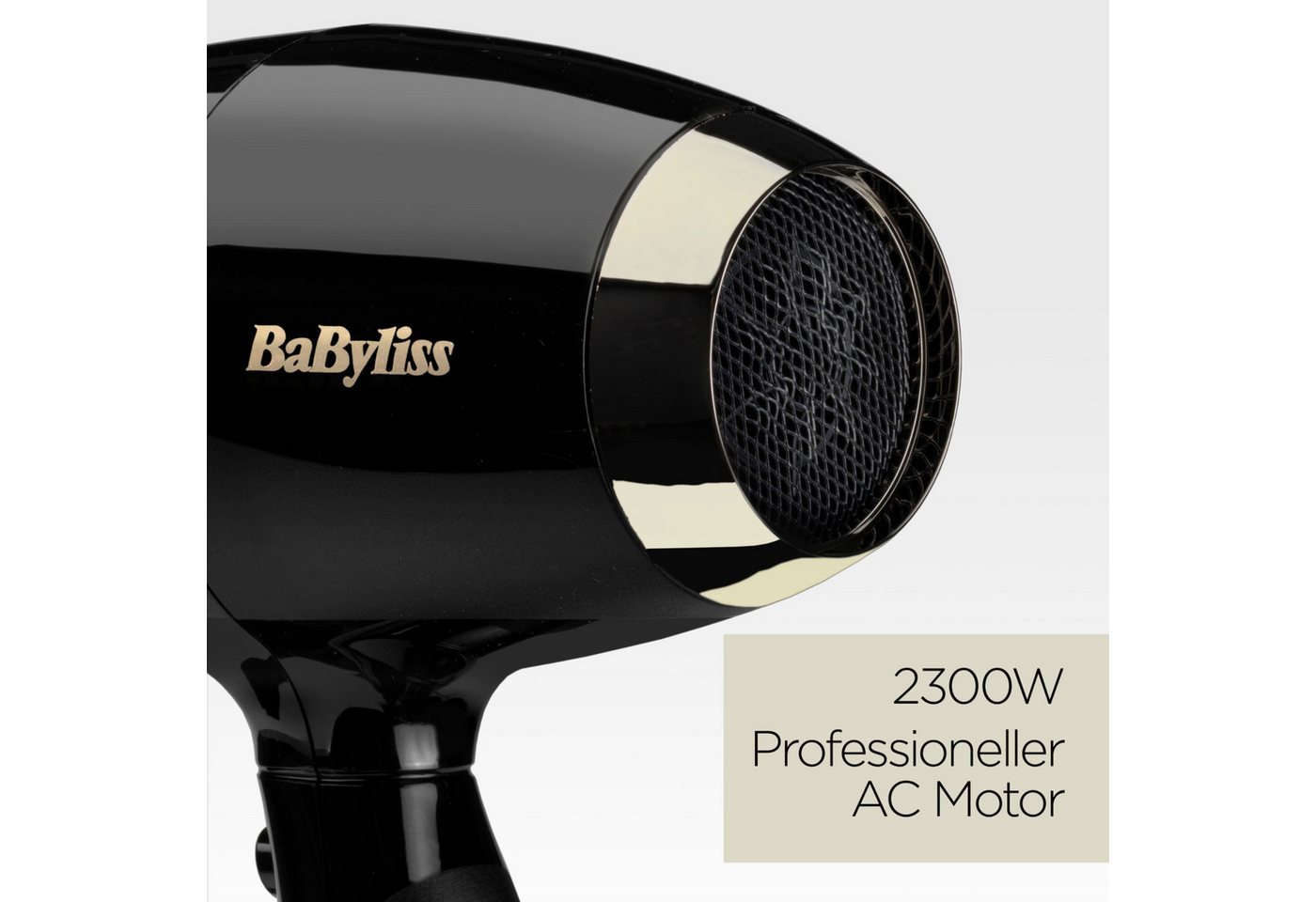 BaByliss Ionic-Haartrockner BaByliss Super Pro 2300 Profi-Haartrockner, 6714E, 2300 W, 2300W, Ionen-Technologie, Föhn mit 2 Aufsätzen, Made in Italy – Bild 2 von 5