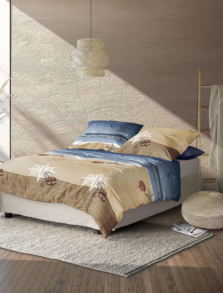 Irisette Bettwäsche Easy 8163, Seersucker, 2 teilig, pflegeleicht und bügelfrei – Bild 3 von 4