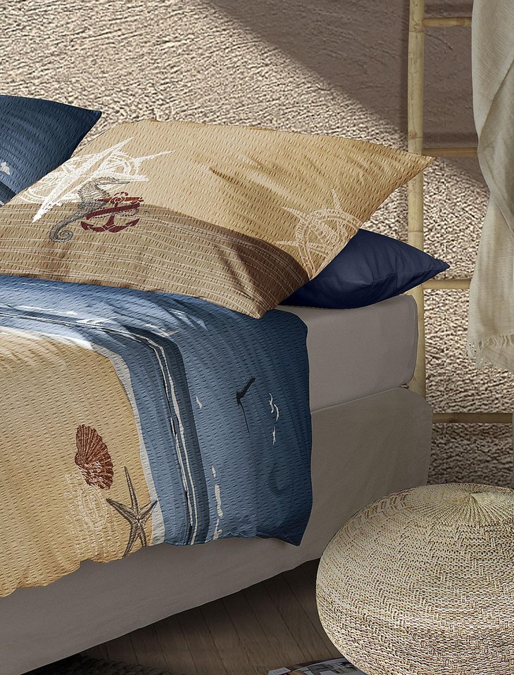 Irisette Bettwäsche Easy 8163, Seersucker, 2 teilig, pflegeleicht und bügelfrei – Bild 4 von 4